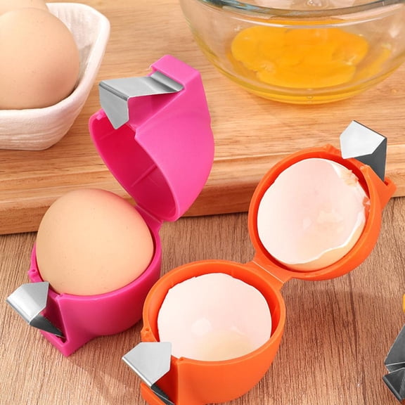 Egg Shell Opener Tool, Stainless Steel Egg Cracker for Hard-Boiled Eggs, Easy Eggshell Peeler Kitchen Gadget