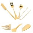 thumbnail image 3 of 1 Set Food Tableware Cheese Serving Tool Metal Tableware Food Tong and Spoon Fork Spatula, 3 of 8