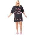 thumbnail image 2 of Pusheen Womens Grey Oversized Short Sleeved T-Shirt, 2 of 5
