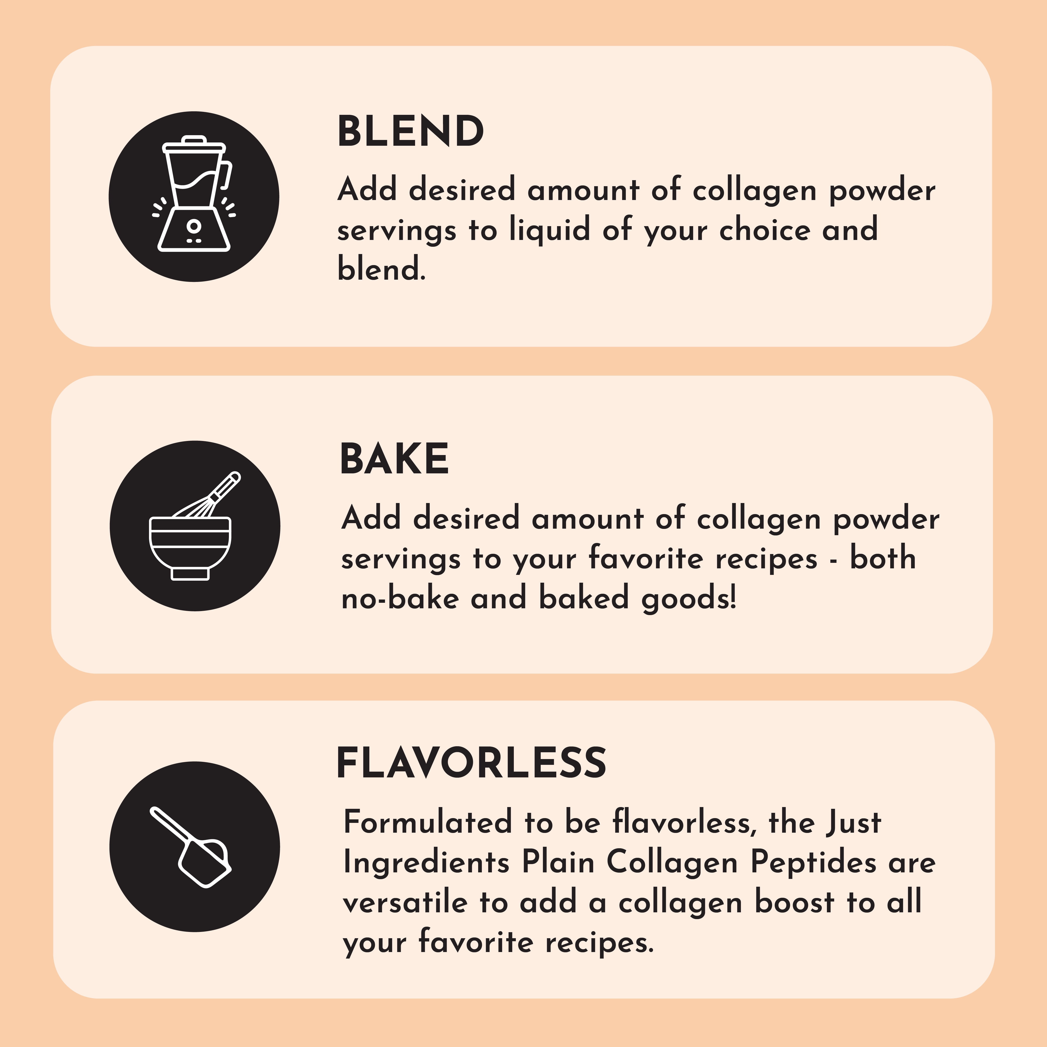 Just Ingredients Plain Collagen Peptides Powder