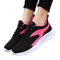 thumbnail image 2 of CAICJ98 Womens Sneakers Women's Road Running Mesh Breathable Casual Sneakers Lace Up Comfort Sports,Hot Pink, 2 of 5