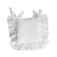 thumbnail image 1 of Chair Cushion with Ruffles Breathable Farmhouse Style Buttocks Pad 37Cmx37cm Soft Chair Cushion for Kitchen Chair Pad Courtyard Decoration White, 1 of 9