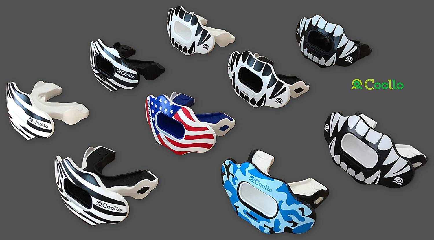 COOLLO Sports Lip Guard Mouthguard MAXX/ Might Football & High Impact Sports Lip Protector Adults & Youth (Strap Included)