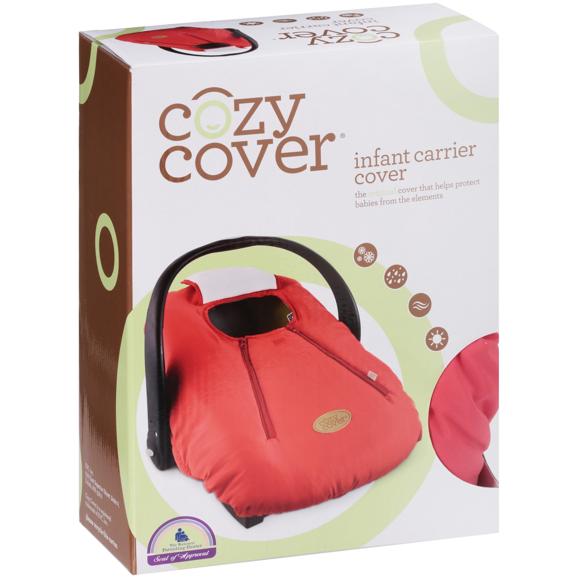 Cozy Cover Infant Carrier Cover for Car Seat, Cayenne