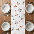 thumbnail image 4 of Table Runner 70 Inches Long for Kitchen Dining, Vintage Leaves Dresser Scarf Farmhouse, Dining Table Decorations for Wedding/Parties, Summer Botanical Pastoral Watercolor 13 x 70 In, 4 of 8