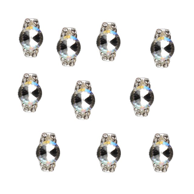10 Piezas Pedrería Brillante de Clavos de Cristal Consejos Decoración Salvador Nail Art Diamond Tips