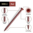 thumbnail image 3 of Hillman 48457 Deck Plus Composite Screws, Self-Drilling, Red Ceramic, 2.5-In. x #10, 1-Lb. - Quantity 1, 3 of 10