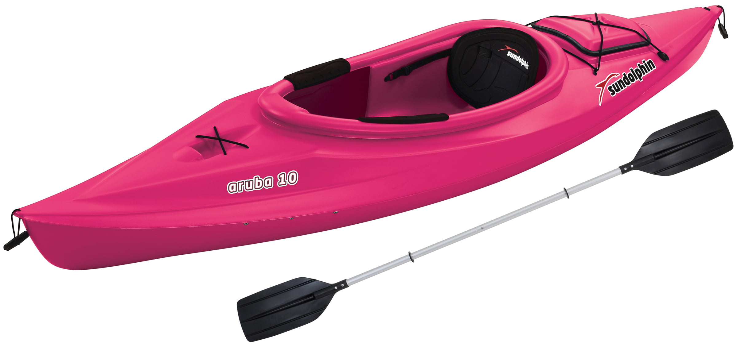 Sun Dolphin Aruba 10' Sit In Kayak Pink, Paddle Included - Walmart.com...
