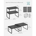thumbnail image 2 of SONGMICS Spice Racks, Set of 2 Metal Cabinet Shelf Organizers, Countertop Organizers, Shelf Risers, Stackable, Expandable, Ink Black, 2 of 6