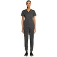 thumbnail image 1 of Maevn Eon Sport Chest Pocket V-neck Top & Full Elastic Logo Waistband Jogger Pant Scrub Set, 1 of 5