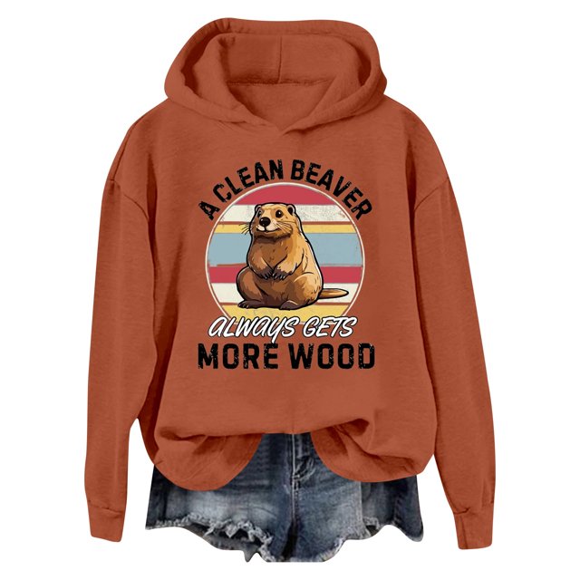 Wyzesi Chandails en Molleton à Enfiler pour Femmes en Coton, Chandails en Molleton Décontractés à Col Rond Imprimé, Sweat à Capuche à la Mode pour Usage Quotidien, Chandails en Molleton Beiges pour Femmes, Chandails en Molleton Pullover pour Femmes de Travail