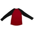 thumbnail image 2 of DC Men's Long-Sleeve Raglan Graphic T-Shirt (Chili Red/Black, Medium, M), 2 of 4