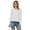 White, variant on Womens Long Sleeve Sweater Tops Cable Knit Casual V Neck Polo Shirts