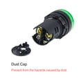 thumbnail image 4 of 10Pcs AC / DC 24V Luces indicadoras, LED verde, montaje en panel al ras 7/8 "22 mm Unique Bargains direccionales, 4 of 7