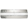 thumbnail image 3 of Stainless Steel Polished White Ceramic Cz Ring (Size 5) Made In China sr562-5, 3 of 5