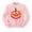 Pink, variant on Pumpkin Face Ombre Sweatshirt Unisex Large White