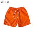 thumbnail image 2 of Pantalones cortos capri de verano para hombre, pantalones de playa holgados de moda, pantalones casuales grandes, pantalones cortos de color sólido (naranja), 2 of 6