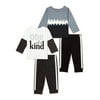 Garanimals Baby Boy T-Shirt and Taped Joggers Outfit Set, 4-Piece, Sizes 0/3M-24M