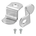 thumbnail image 1 of Uxcell 20Pcs 3/8" Clips de lienzo con offset para enmarcar imágenes y espejos con 1 agujero Plata, 1 of 5