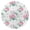 White-117, variant on Outdoor Waterproof Tablecloth with Umbrella Hole and Zipper,Pioneer Navy Floral Print Round Reusable Durable Decor Table Cover for Party Picnic Patio 60×60 Inch