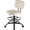 Beige-T, variant on Cute Task Chair, Adjustable Armless Activity Chair with Wheels, Comfy Low Back Swivel Desk Chair, White