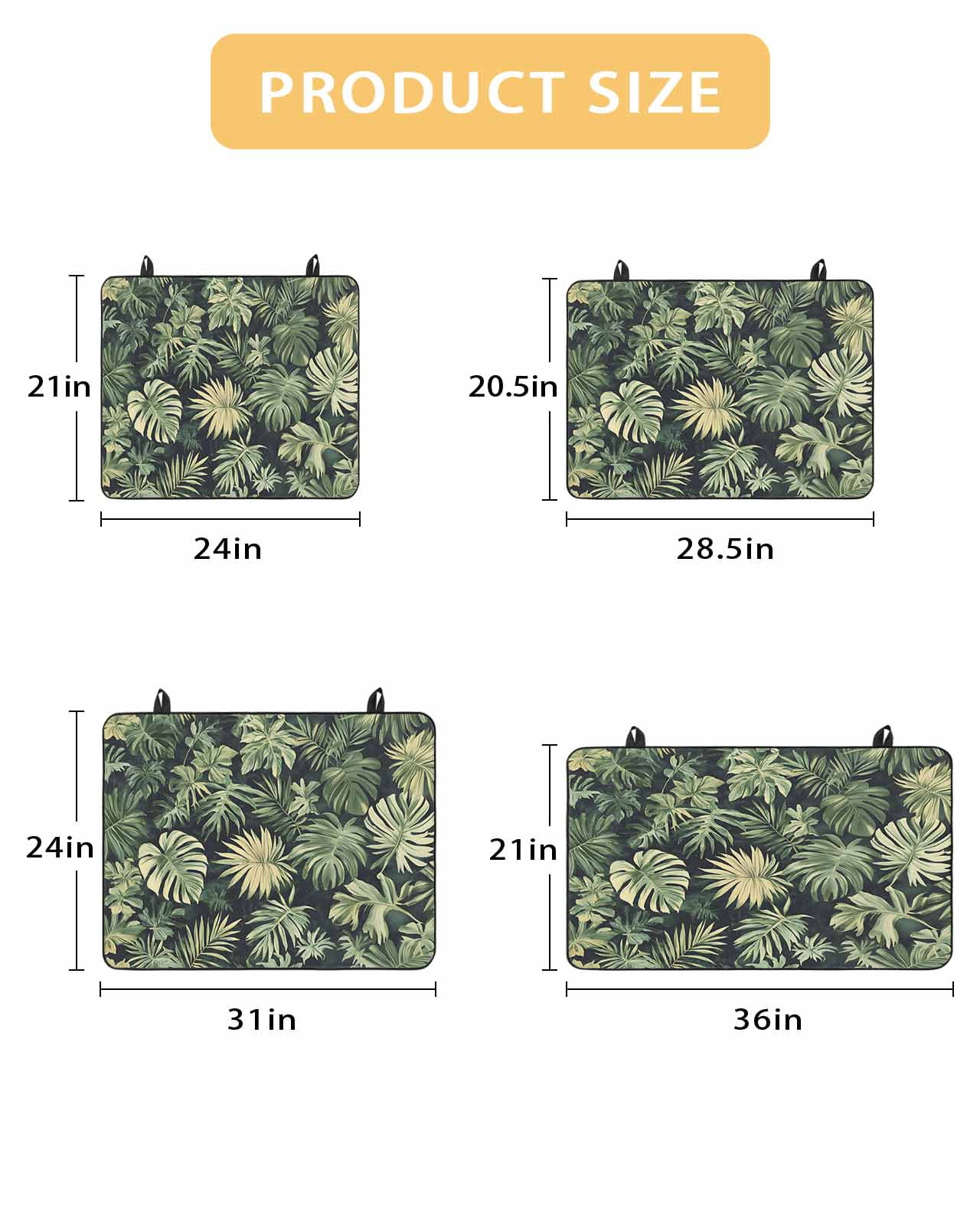 nqOlkjepod Large Induction Cooktop Protector Mat 24"x21", Palm Tree Leaves Stove Top Covers for Electric Stove, Summer Tropical Green Botanical Stove Burner Cover Mats, Glass Top Stove Cover
