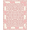 Pink Ivory, Pattern 18, variant on ODIKA Diagonal Animal Motif Leopard Spotted Abstract Border Design for Dorm Room, Small Living Apartment, Stain Resistant Low Profile