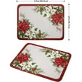 thumbnail image 2 of Christmas Dish Drying Mats for Kitchen Counter 18×24 Inch Red White Poinsettia Christmas Flower Large Microfiber Drying Mat Kitchen Accessories Dish Rack Mat Drainer Pad Washable Absorbent, 2 of 6