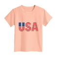 thumbnail image 4 of TOWED22 4th of July T-Shirt Toddler Boy Girl Fourth Star American Flag USA Patriotic Memorial Day Shirt Kid Independence Tee Top（Light Pink,5-6 Y）, 4 of 4