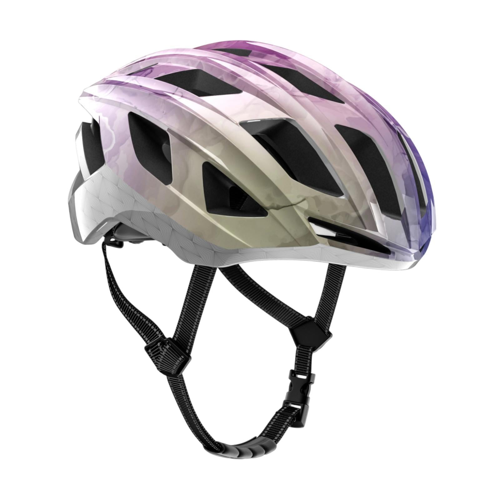 DimyFew Bike Helmet Bicycle Helmet Breathable Shockproof Adjustable Equipment for Adults Purple M