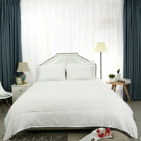 All-Season Solid Reversible Down Alternative Bedding Comforter  White Twin