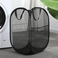 thumbnail image 2 of 2 Pack Pop Up Collapsible Laundry Baskets, Foldable Mesh Popup Laundry Hamper with Reinforced Carry Handles, Folding Pop-Up Clothes Hampers are Great for Kids Room, 2 of 6