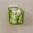 thumbnail image 5 of 1 Pc Storage Organizer Bins Wall Mounted Shower Caddy, Bathroom shelves Stackable Clear Plastic Toothbrush Holder Adhesive Hanging Bin for Bathroom, Kitchen, Cabinet, 3.85x3.77x4.33 Inch, Green, 5 of 9