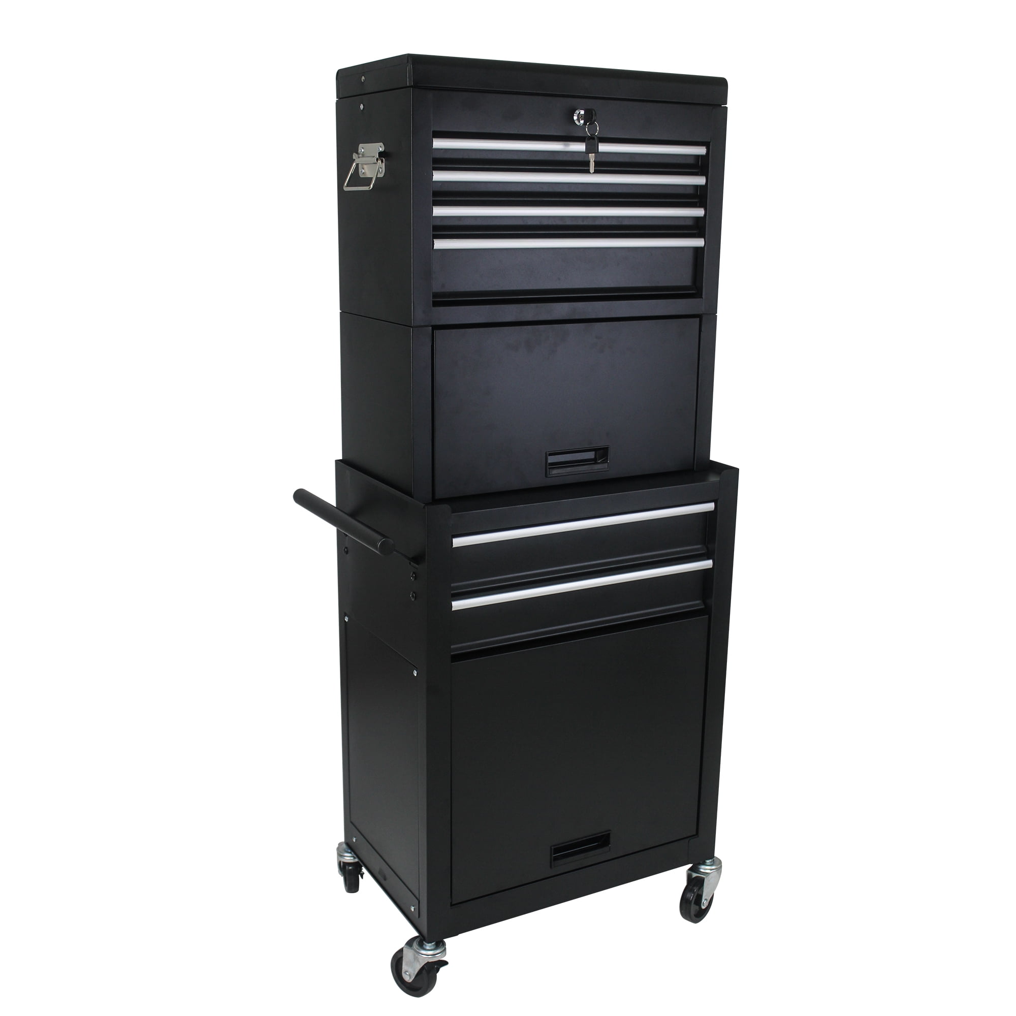 ARTMAN 6-Drawer 2 in 1 Mechanic Tool Box Storage Cabinet,High Capacity Rolling Tool Chest with Wheels and Drawers for Garage Workshop Warehouse Repair Shop