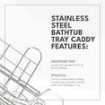 thumbnail image 3 of ToiletTree Products Stainless Steel Bath Caddy - Rust-Resistant Bathtub Shelf to Hold Books, Drinks, Phones, and Tablets - Luxury Bath Caddy Tray for Bathroom Accessories, 3 of 7