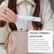 Ergonomic Glass Nail File Tool Duo Set in Clear by Bona Fide Beauty