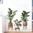 thumbnail image 4 of 2PCS Simulation of Green Plant Ornamental Potted Wall Stickers for Bedroom Living Room Office Home Decoration Wall Decals, 4 of 7