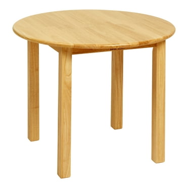 ECR4Kids 30in D Round Hardwood Table with 22in Legs, Honey, 1