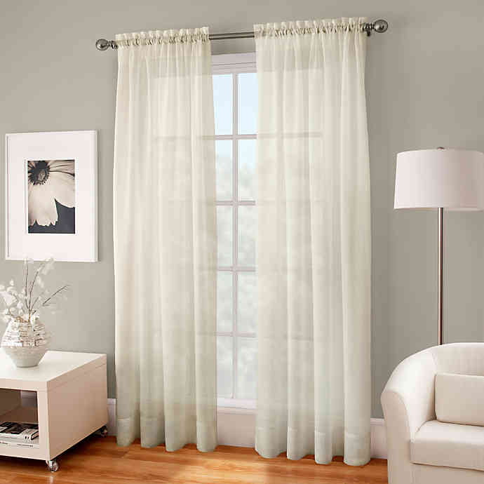 100 by 95-Inch Set of 2 VNT295WH White United Curtain Venetian Crushed Voile Window Curtain Panel
