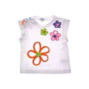 Flapdoodles girls Shoulder Bow Tee, 5, White