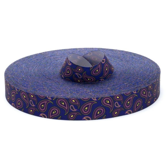 Country Brook Design® 5/8 inch Purple Paisley Grosgrain Ribbon, 5 Yards