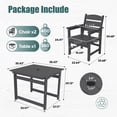 thumbnail image 2 of AwayHome 3-Piece HIPS Outdoor Patio Dining Set with 2 Chairs&Umbrella Hole,Black, 2 of 7