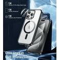 thumbnail image 5 of for iPhone 15 Pro-Max Case: Support Magnetic Charging Anti Yellowing Shockproof Phone Case with Tempered Screen Protector - Military Grade Drop Protection Rugged Protection Cover - BlackClear, 5 of 14
