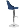 thumbnail image 5 of 2 Pack Contemporary Adjustable Height Barstool in Blue Fabric - Kitchen Furniture, 5 of 7