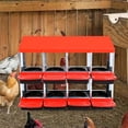 thumbnail image 3 of Eastvita Red Chicken Nesting Box with Lockable Lid 8 Compartments for Easy Egg Collection Protection No Legs, 3 of 4