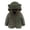 Army Green, variant on Jackets for Boy Baby Bear Ears Hooded Outerwear Zipper Warm Winter Coat Casual Wear