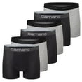 thumbnail image 1 of Camano Calzoncillos bóxer para hombre, pack de 6 - Comfort BCI Cotton, pantalones, algodón elástico Negro/Gris XXL (XX-Large), 1 of 3