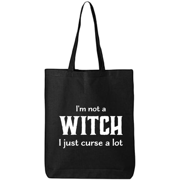 I'm Not A Witch I Just Curse A Lot Cotton Canvas Tote Bag