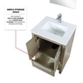 thumbnail image 6 of Rustic Acacia Bath Vanity 24 in. W x 20 in. D, Cultured Marble Top, Chrome Faucet Set and 18 in. Mirror, 6 of 10