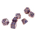 thumbnail image 1 of Dados poliédricos, juego de 7 dados de metal, juego de dados poliédricos de metal, diseño elevado, 1 of 14